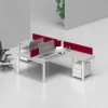 office furniture workstation with metal legs and privacy deviders