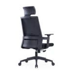 Eden Mesh Chair in Black with high back and adjustable headrest