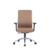 Noho Executive Chair with ergonomic design, brown PU material, and adjustable armrests