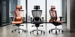 Ergonomic office chair in an office setting in the UAE.
