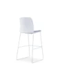 Seza Pantry Chair in grey with a white frame and white painted legs.