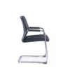 Noho Visitor Chair in black with PU material and a chrome metal base.