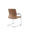 Noho Visitor Chair in brown with PU material and a metal chrome base.