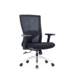 Zin Mesh Chair in black with adjustable armrests and lumbar support.